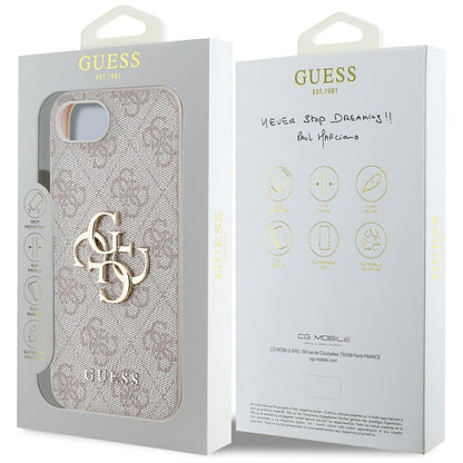Suojakotelo Apple iPhone 16e:lle, Guess, 4G Big Logo, Pinkki