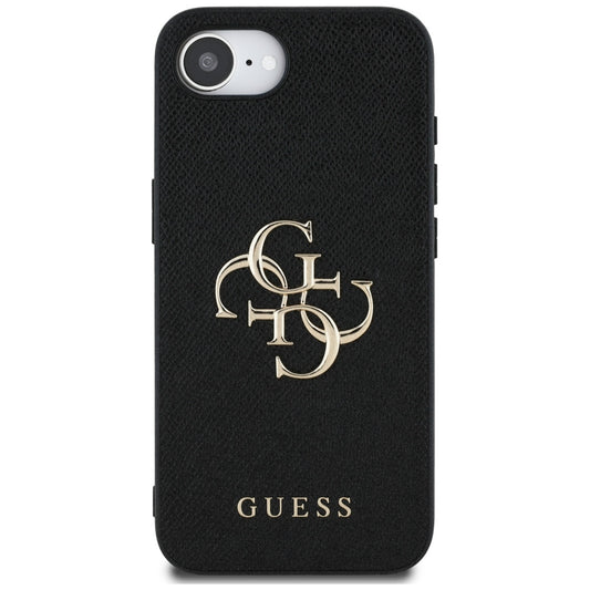 Suojakotelo Apple iPhone 16e:lle, Guess, 4G Grained Big and Classic Logo, Musta