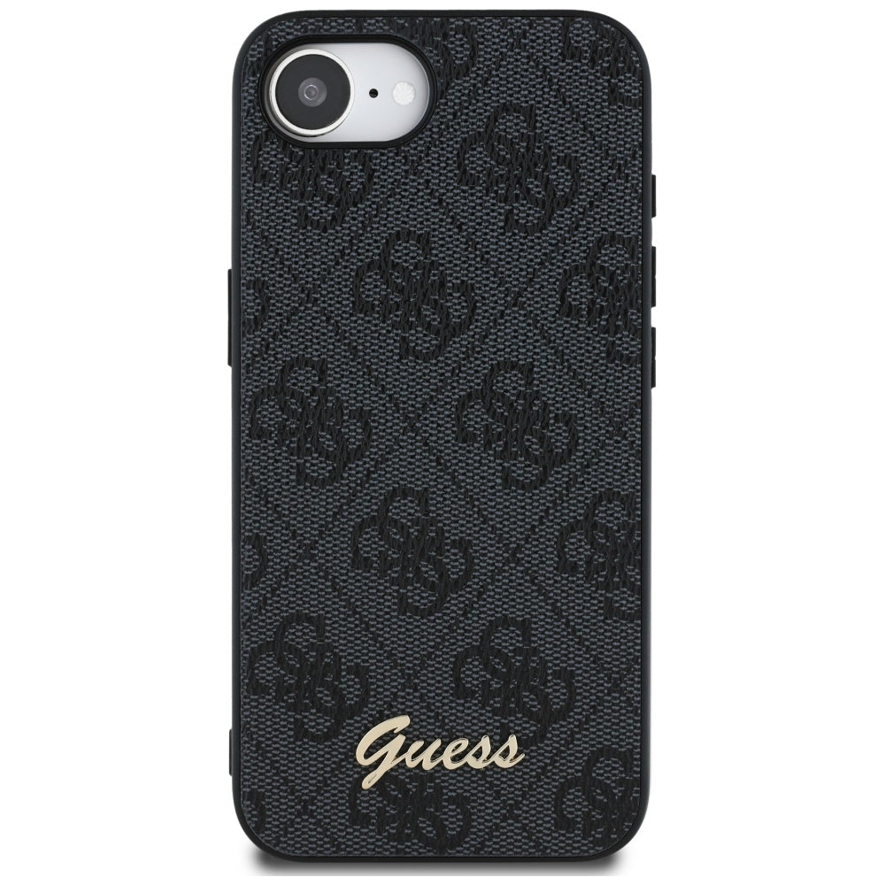 Suojakotelo Apple iPhone 16e:lle, Guess, 4G Script Logo, Musta