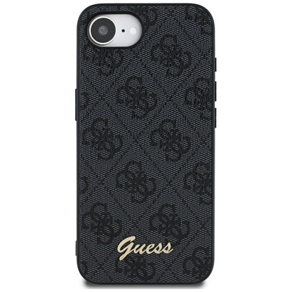 Suojakotelo Apple iPhone 16e:lle, Guess, 4G Script Logo, Musta