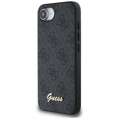 Suojakotelo Apple iPhone 16e:lle, Guess, 4G Script Logo, Musta