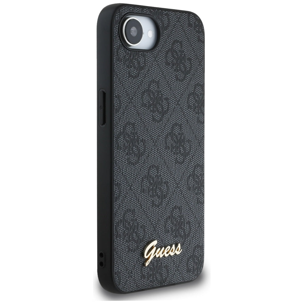 Suojakotelo Apple iPhone 16e:lle, Guess, 4G Script Logo, Musta
