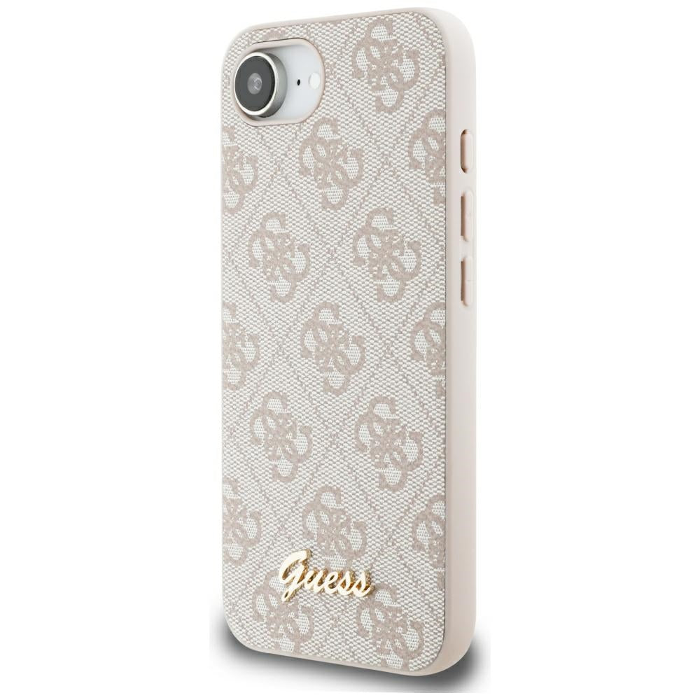 Suojakotelo Apple iPhone 16e:lle, Guess, 4G Script Logo, Pinkki