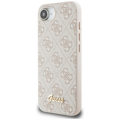 Suojakotelo Apple iPhone 16e:lle, Guess, 4G Script Logo, Pinkki