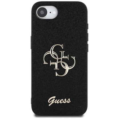 Suojakotelo Apple iPhone 16e:lle, Guess, Fixed Glitter Big 4G, Musta