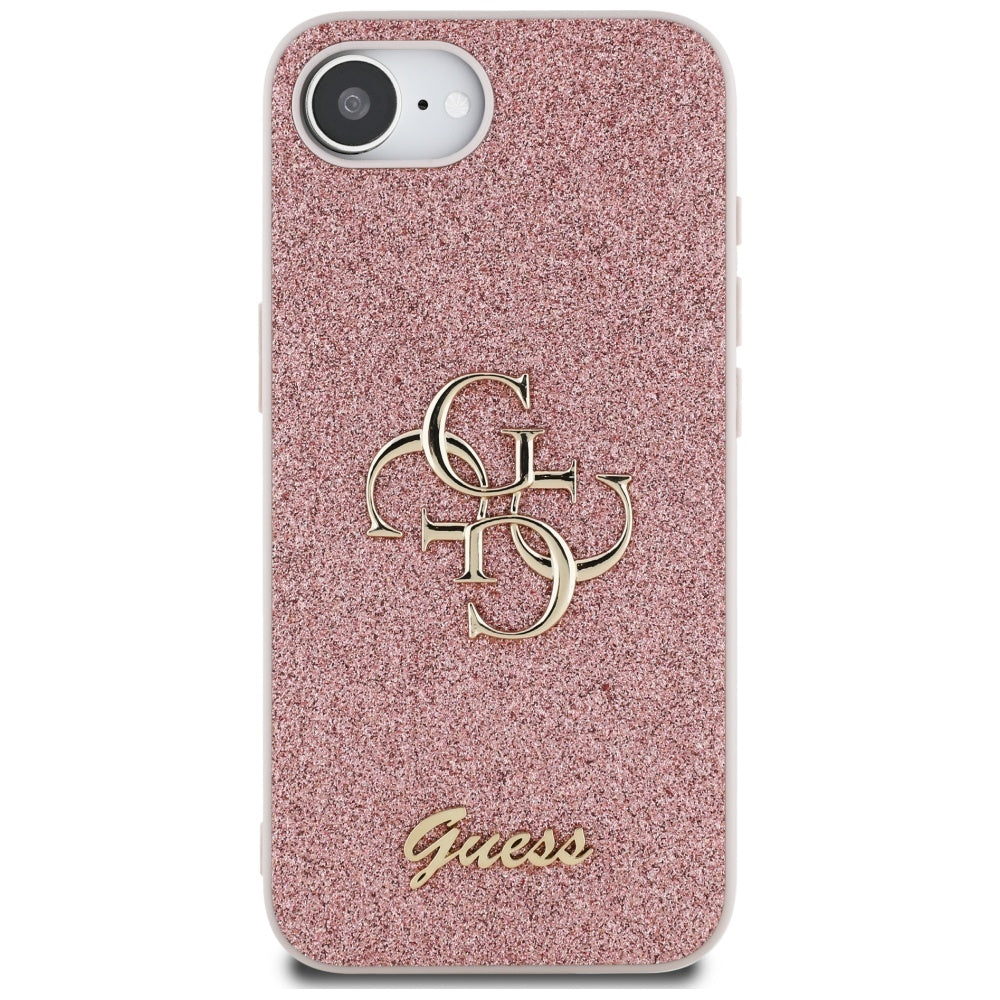 Suojakotelo Apple iPhone 16e:lle, Guess, Fixed Glitter Big 4G, Pinkki