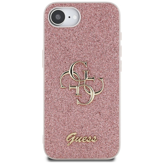 Suojakotelo Apple iPhone 16e:lle, Guess, Fixed Glitter Big 4G, Pinkki