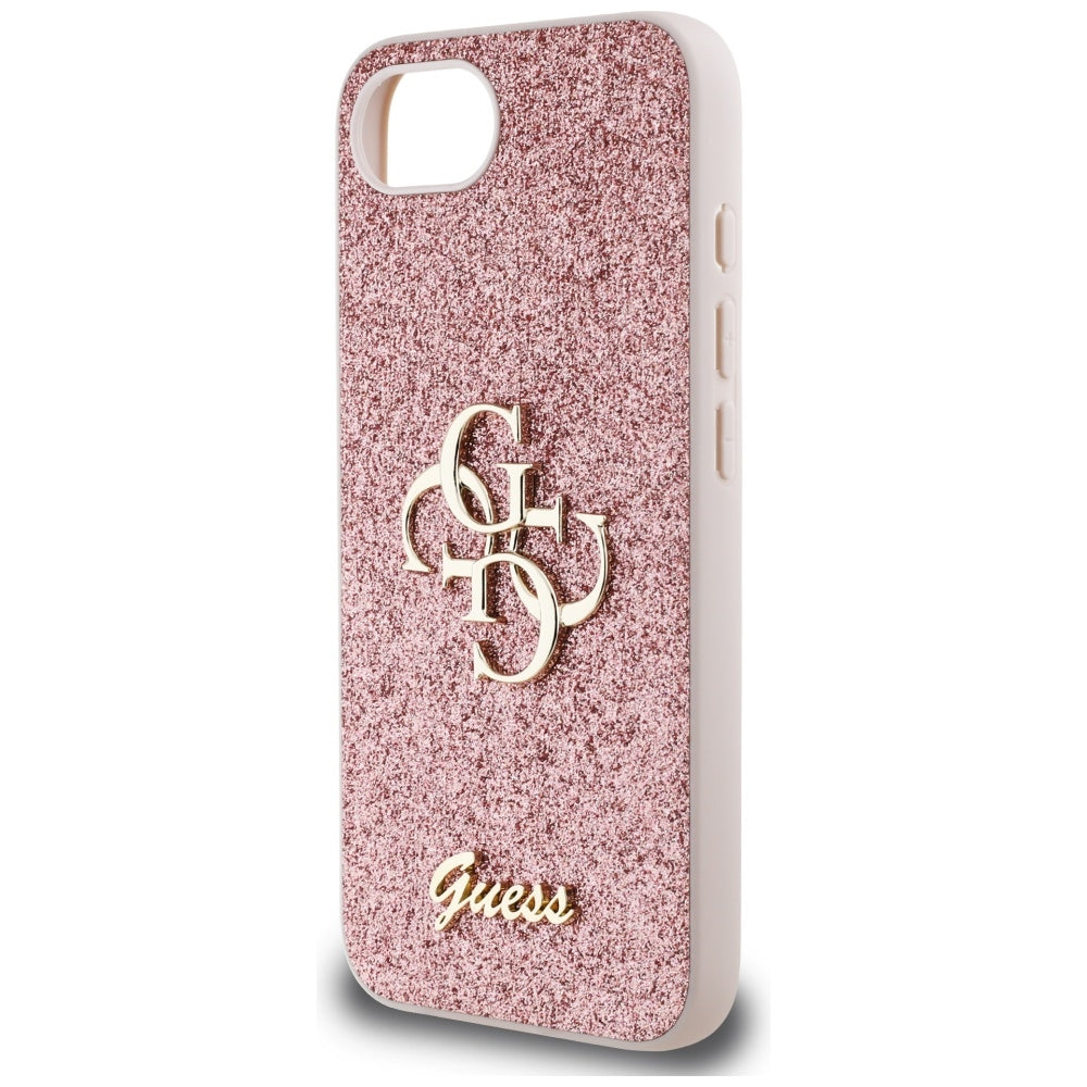 Suojakotelo Apple iPhone 16e:lle, Guess, Fixed Glitter Big 4G, Pinkki