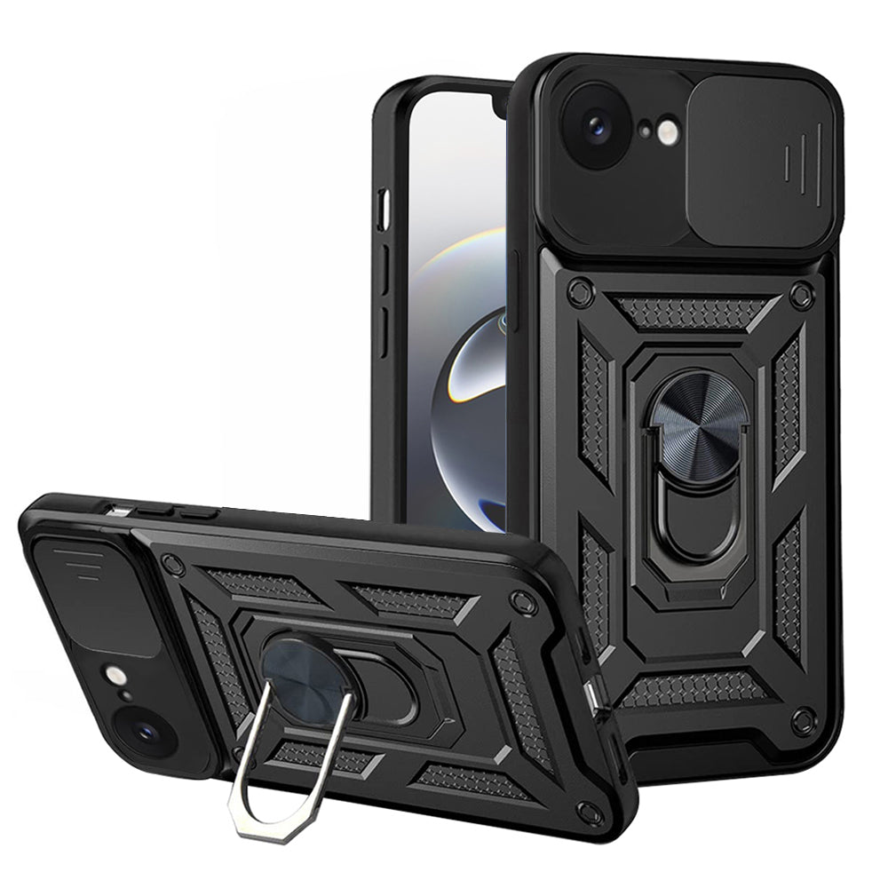 Kuori Apple iPhone 17e / 16e:lle, Techsuit, CamShield, Musta