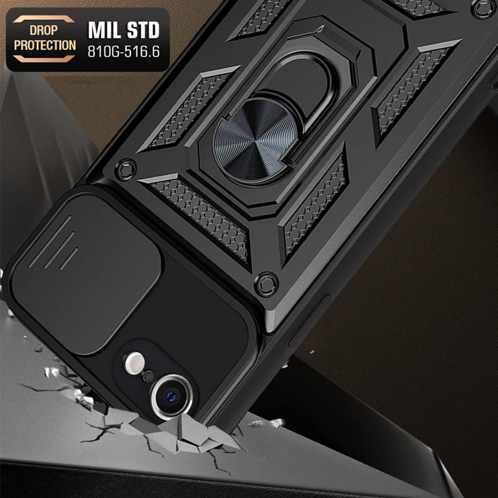 Kuori Apple iPhone 17e / 16e:lle, Techsuit, CamShield, Musta