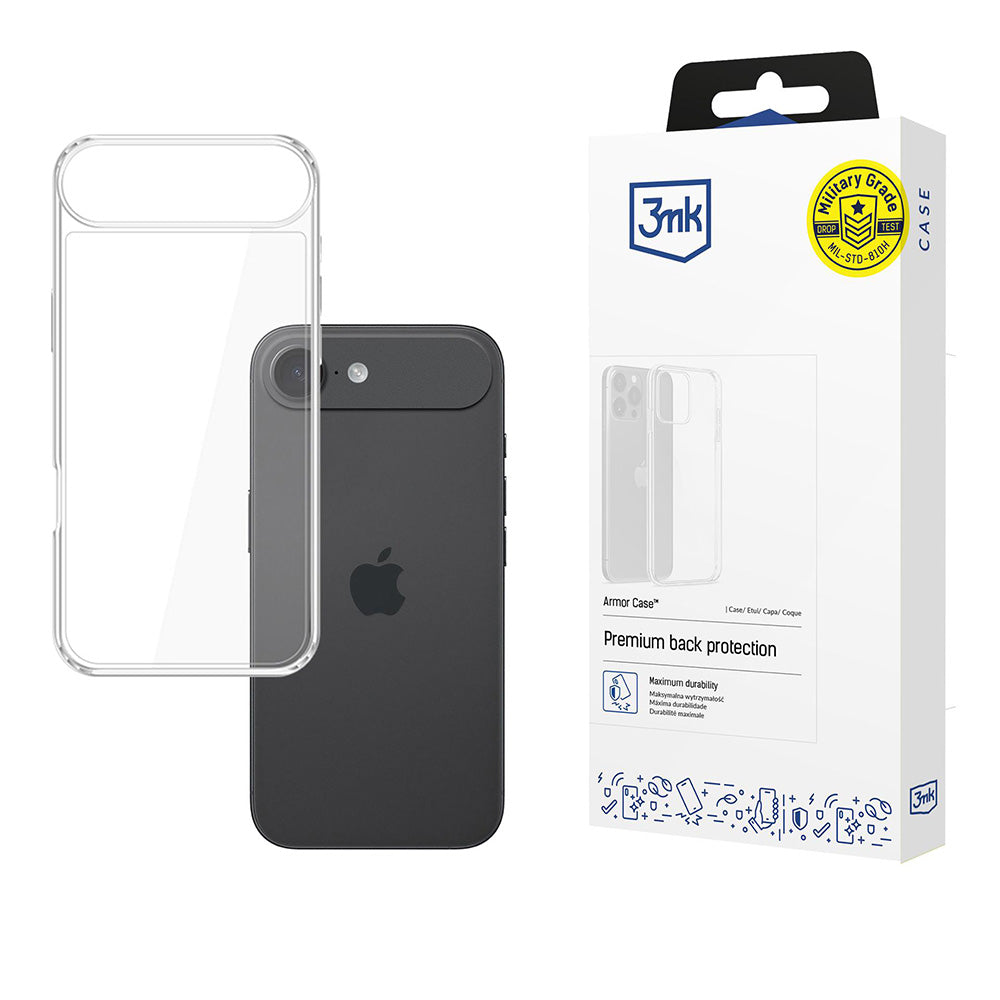 Suojakotelo Apple iPhone 17 Air, 3MK, Armor, Läpinäkyvä