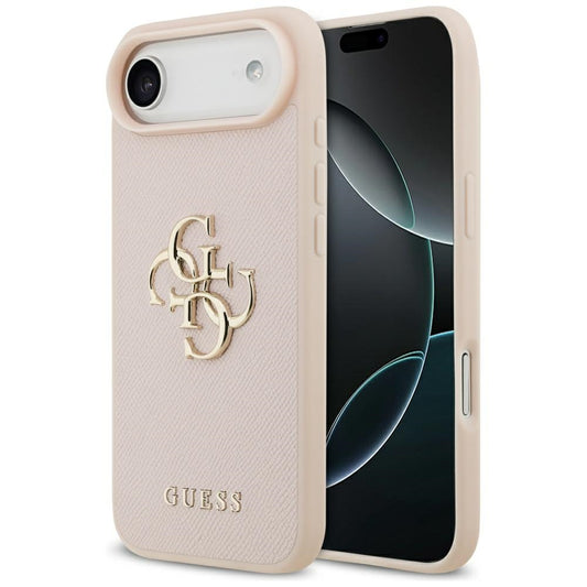 Suojakotelo Apple iPhone 17 Air, Guess, 4G Grained Big and Classic Logo, Pinkki