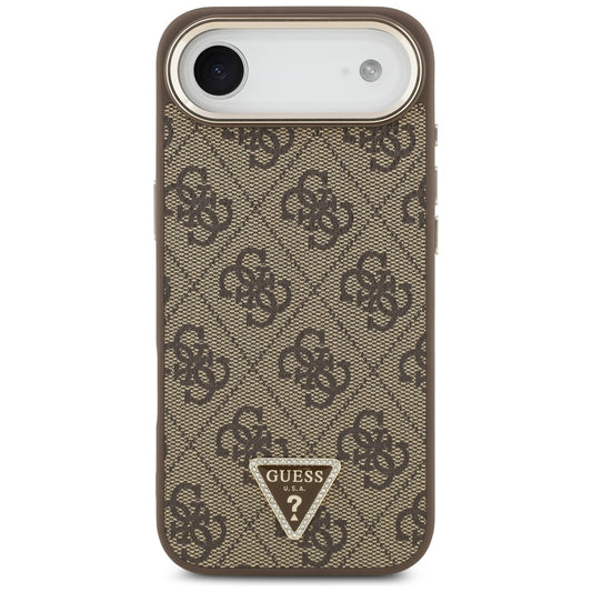Kotelo Apple iPhone 17 Air:lle, Guess, 4G Triangle Logo, Kultainen Ruskea