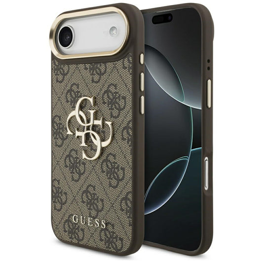 Kotelo Apple iPhone 17 Air:lle, Guess, Big 4G Logo Classic, Kultainen Ruskea