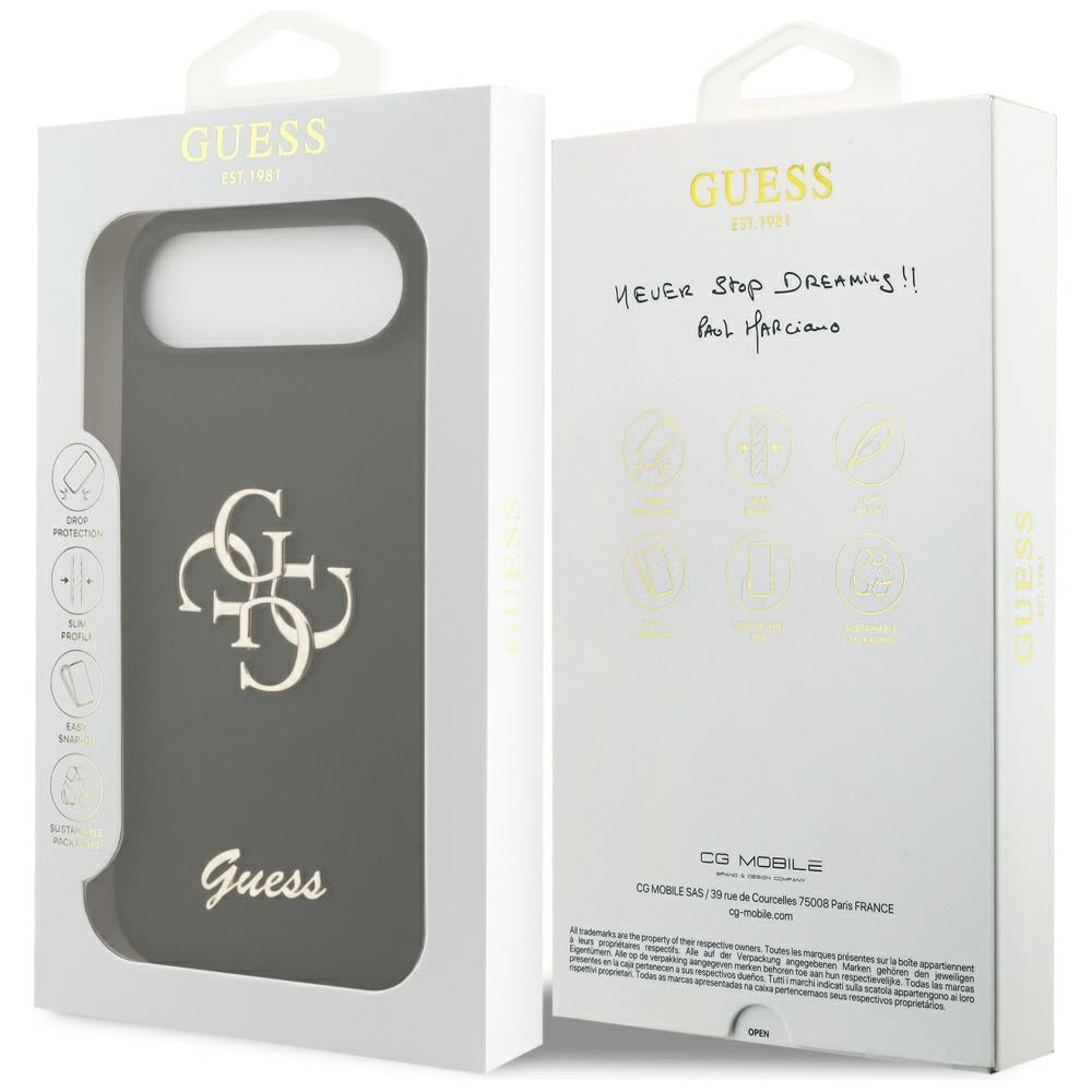 Suojakotelo Apple iPhone 17 Air, Guess, Big 4G Script, Musta