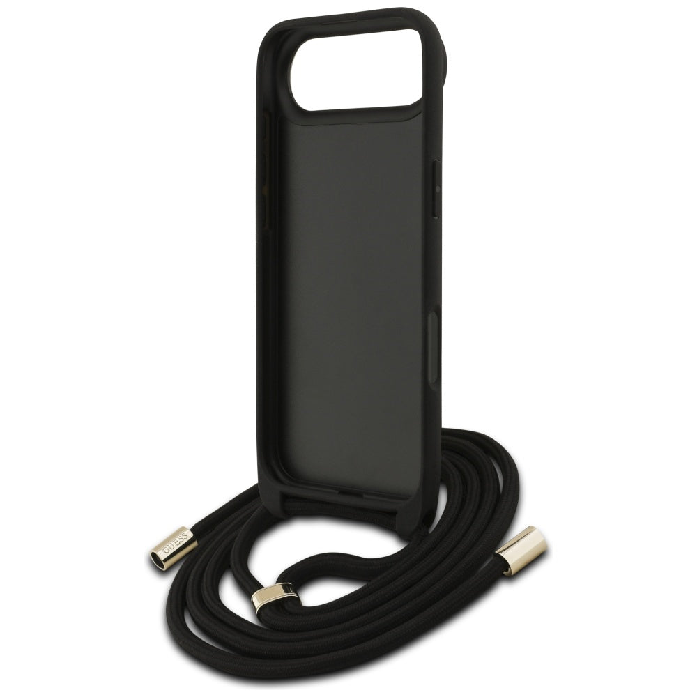Kotelo Apple iPhone 17 Air:lle, Guess, Crossbody Cord 4G Big Log, Ruskea