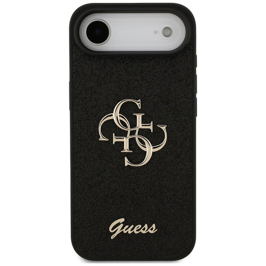 Suojakotelo Apple iPhone 17 Air, Guess, Fixed Glitter Big 4G, Musta