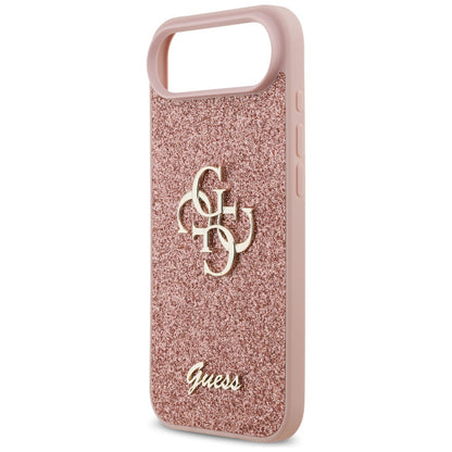 Suojakotelo Apple iPhone 17 Air, Guess, Fixed Glitter Big 4G, Pinkki