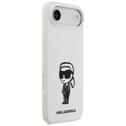 Kotelo Apple iPhone 17 Air:lle, Karl Lagerfeld, Sketch and Logo Karl, Valkoinen