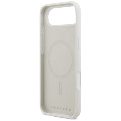 Kotelo Apple iPhone 17 Air:lle, Karl Lagerfeld, Sketch and Logo Karl, Valkoinen