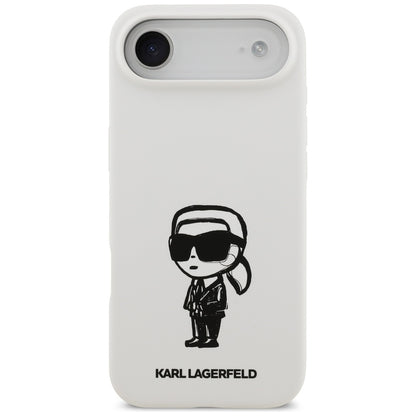 Kotelo Apple iPhone 17 Air:lle, Karl Lagerfeld, Sketch and Logo Karl, Valkoinen