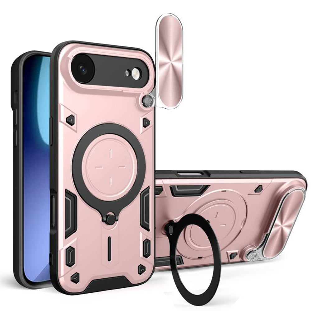 Kotelo Apple iPhone 17 Air:lle, Techsuit, CamGuard Pro, Kultainen Vaaleanpunainen