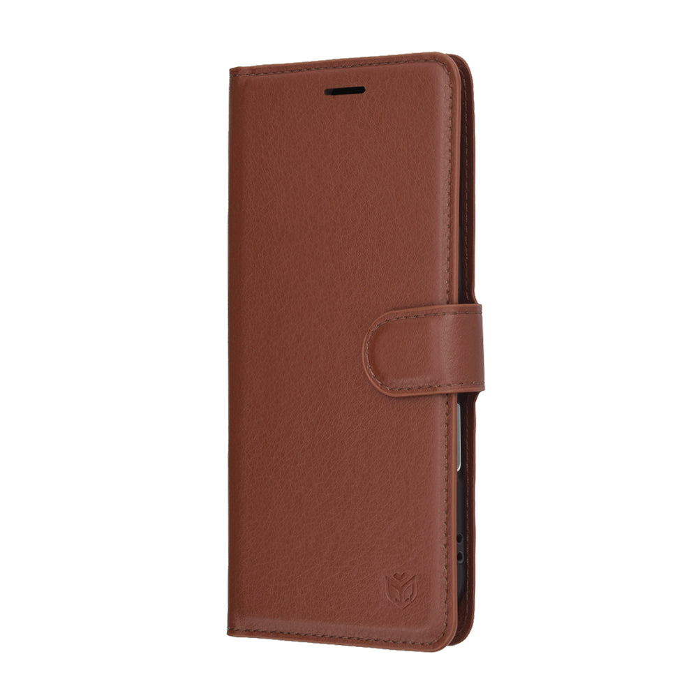 Kotelo Apple iPhone 17 Air:lle, Techsuit, Leather Folio, Ruskea
