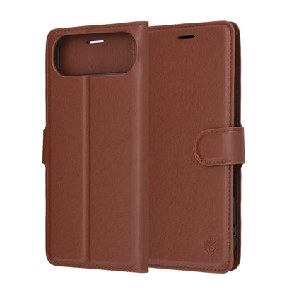 Kotelo Apple iPhone 17 Air:lle, Techsuit, Leather Folio, Ruskea