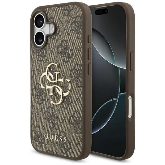 Suojakotelo Apple iPhone 17:lle, Guess, 4G Big Logo, Ruskea