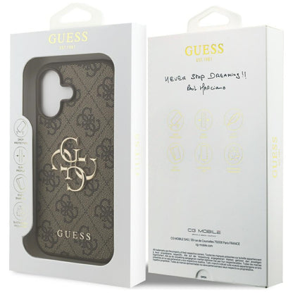 Suojakotelo Apple iPhone 17:lle, Guess, 4G Big Logo, Ruskea