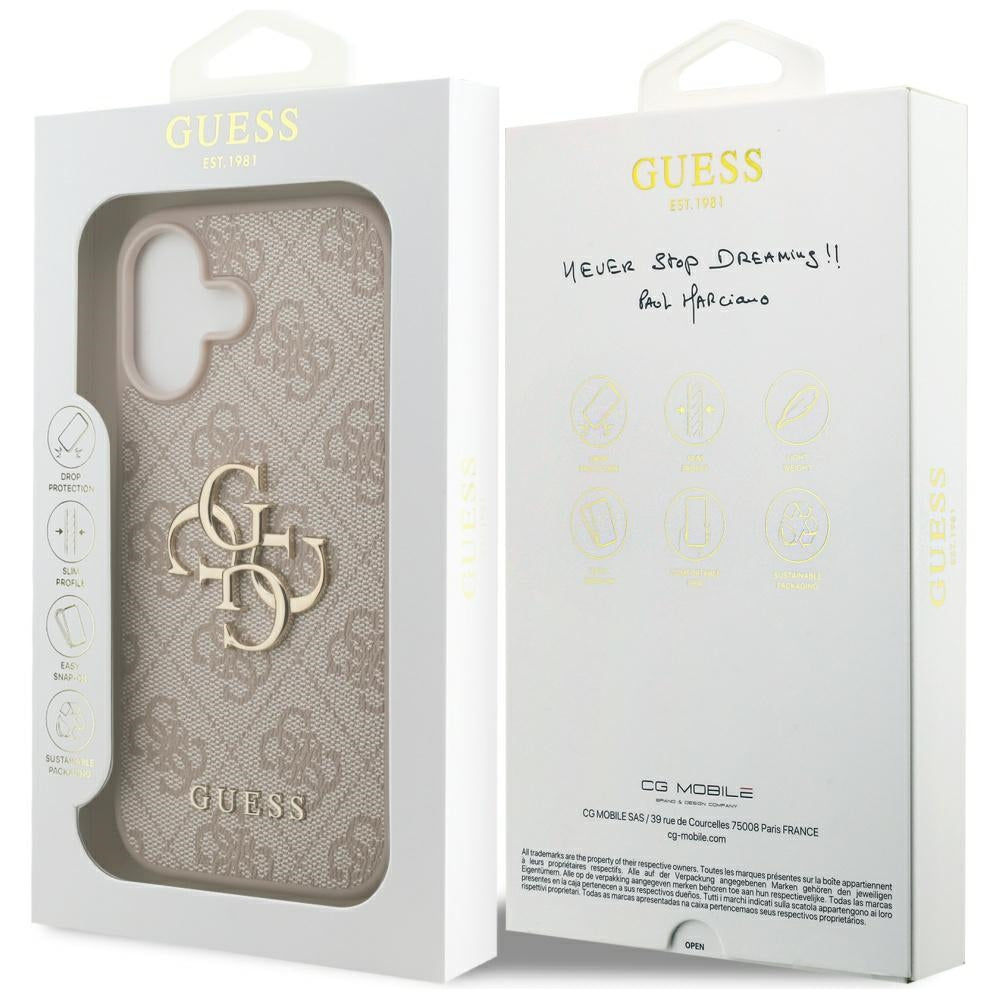 Suojakotelo Apple iPhone 17:lle, Guess, 4G Big Logo, Pinkki
