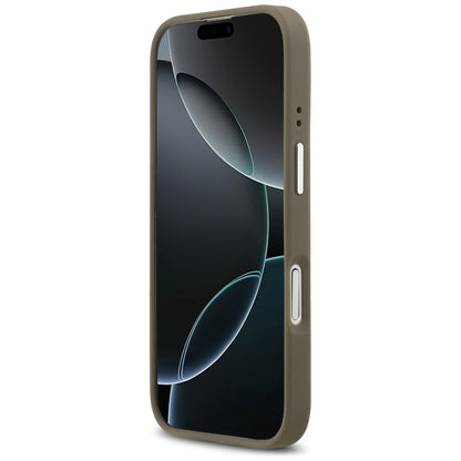 Kotelo Apple iPhone 17:lle, Guess, 4G Grained Big And Classic Logo, Ruskea Hopea