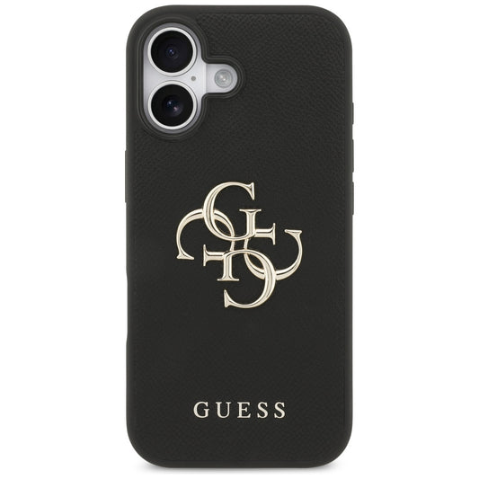 Suojakotelo Apple iPhone 17:lle, Guess, 4G Grained Big and Classic Logo, Musta