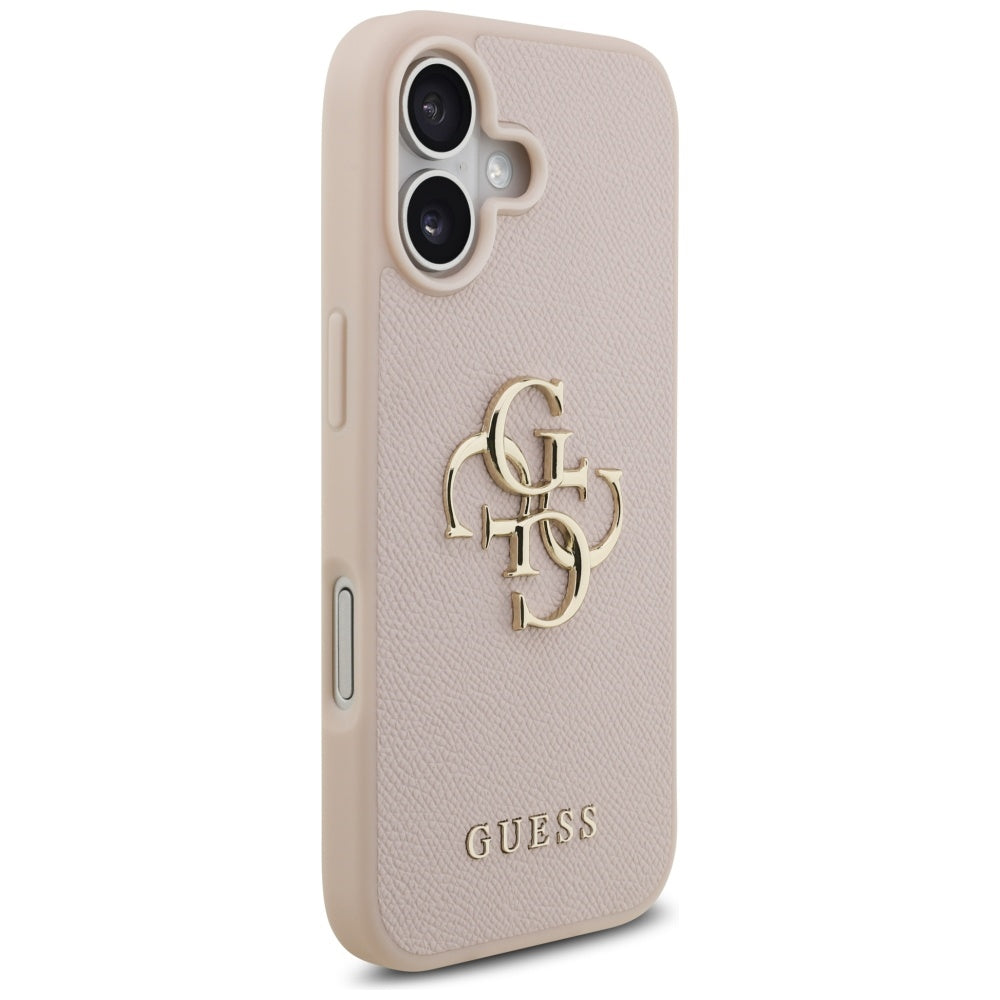 Suojakotelo Apple iPhone 17:lle, Guess, 4G Grained Big and Classic Logo, Pinkki