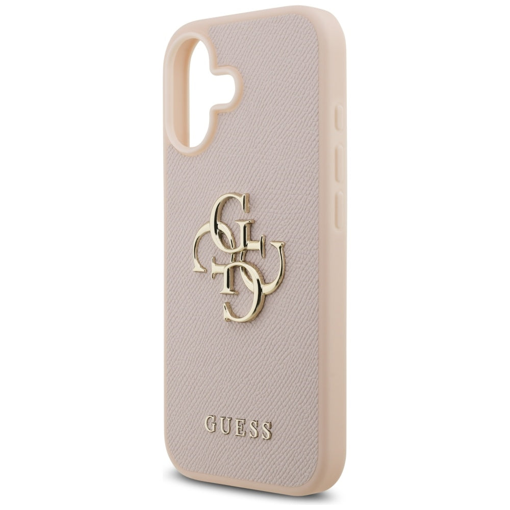 Suojakotelo Apple iPhone 17:lle, Guess, 4G Grained Big and Classic Logo, Pinkki