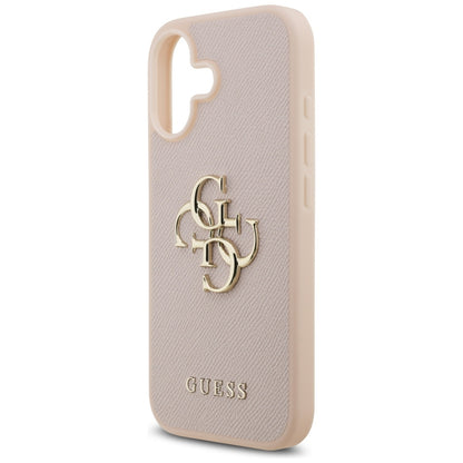 Suojakotelo Apple iPhone 17:lle, Guess, 4G Grained Big and Classic Logo, Pinkki