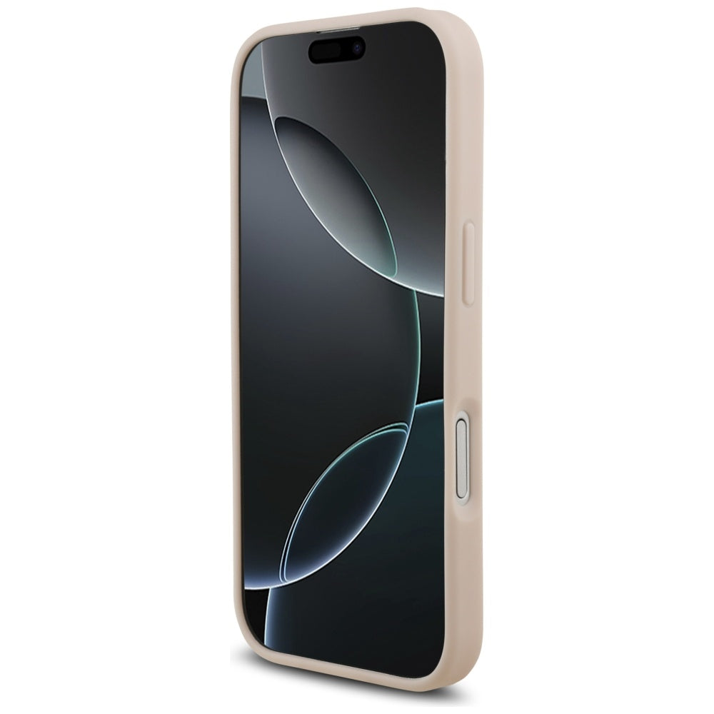 Suojakotelo Apple iPhone 17:lle, Guess, 4G Grained Big and Classic Logo, Pinkki