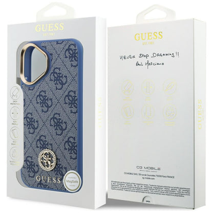 Kotelo Apple iPhone 17:lle, Guess, 4G Strass Logo, Sininen