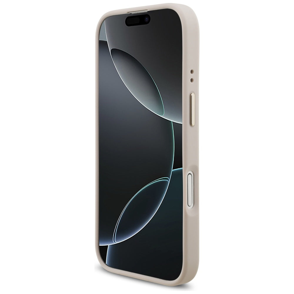 Suojakotelo Apple iPhone 17:lle, Guess, 4G Strass Logo ja iso hihna, Pinkki