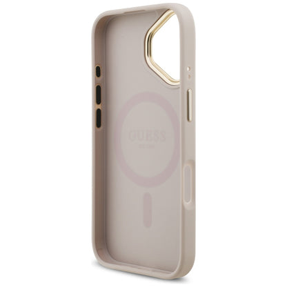 Suojakotelo Apple iPhone 17:lle, Guess, 4G Strass Logo ja iso hihna, Pinkki