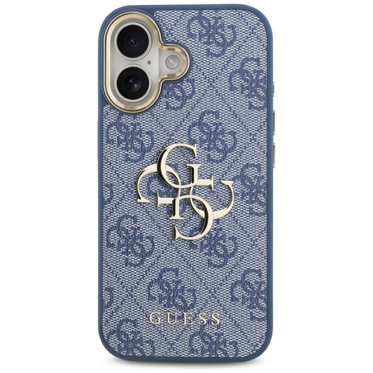 Suojakotelo Apple iPhone 17:lle, Guess, Big 4G Logo Classic, Kultaisensininen