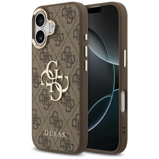 Suojakotelo Apple iPhone 17:lle, Guess, Big 4G Logo Classic, Kultainen Ruskea