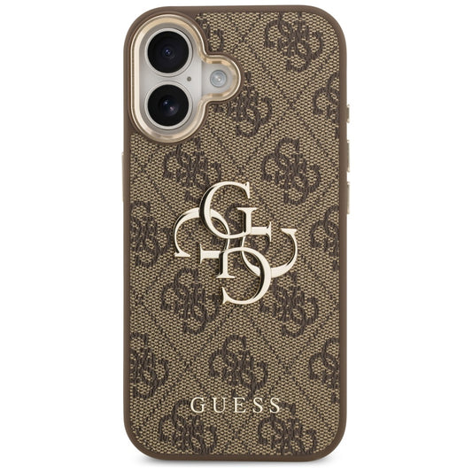 Suojakotelo Apple iPhone 17:lle, Guess, Big 4G Logo Classic, Kultainen Ruskea