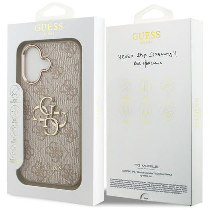 Kotelo Apple iPhone 17:lle, Guess, Big 4G Logo Classic, Kultainen Vaaleanpunainen