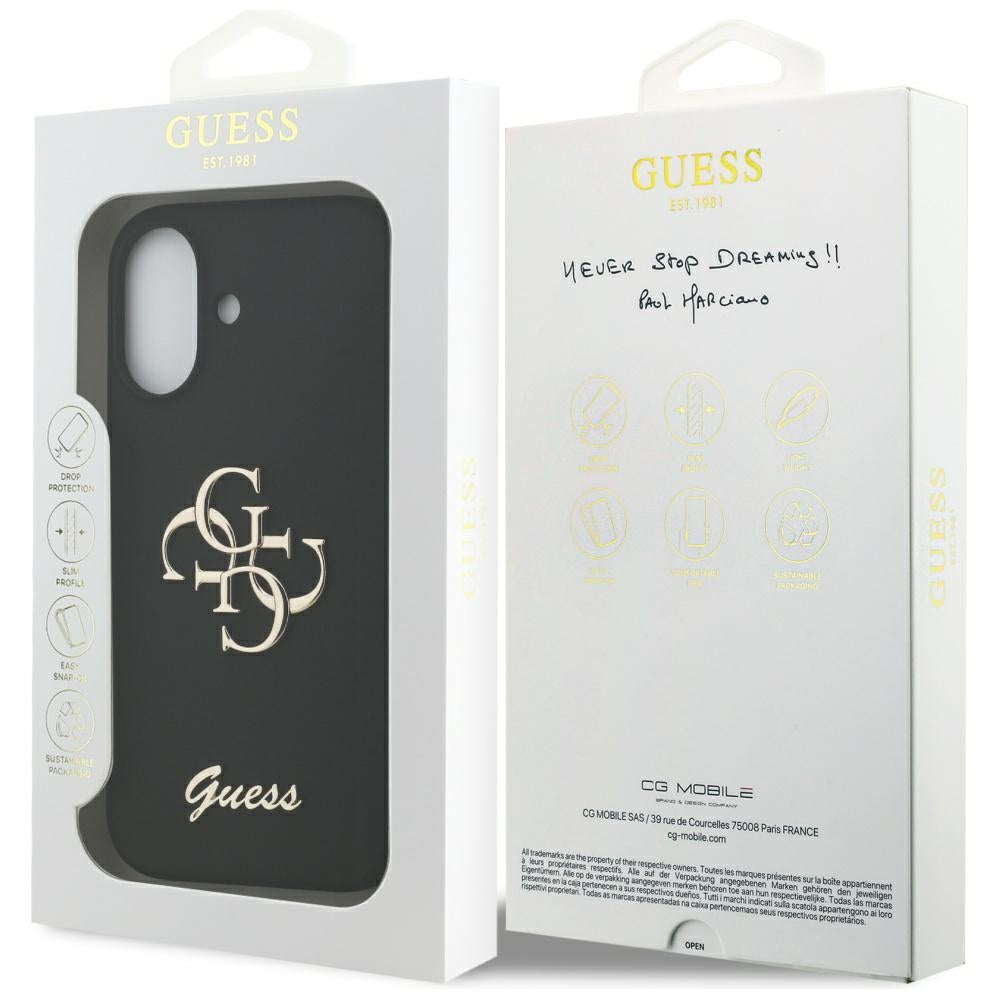 Suojakotelo Apple iPhone 17:lle, Guess, Big 4G Script, Musta