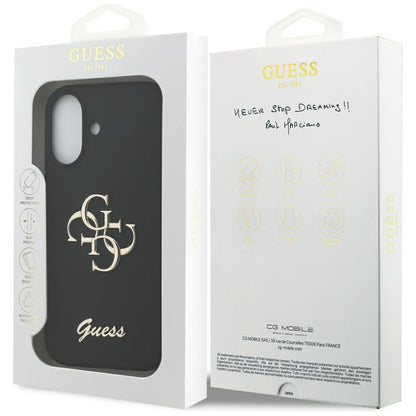 Suojakotelo Apple iPhone 17:lle, Guess, Big 4G Script, Musta