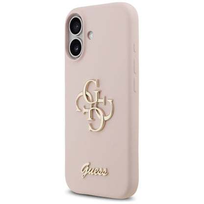 Suojakotelo Apple iPhone 17:lle, Guess, Big 4G Script, Vaaleanpunainen