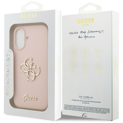 Suojakotelo Apple iPhone 17:lle, Guess, Big 4G Script, Vaaleanpunainen