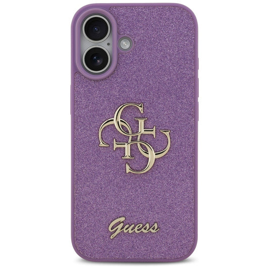 Suojakotelo Apple iPhone 17:lle, Guess, Fixed Glitter Big 4G, Violetti