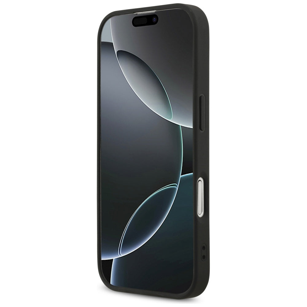 Suojakotelo Apple iPhone 17:lle, Guess, Fixed Glitter Big 4G, Musta